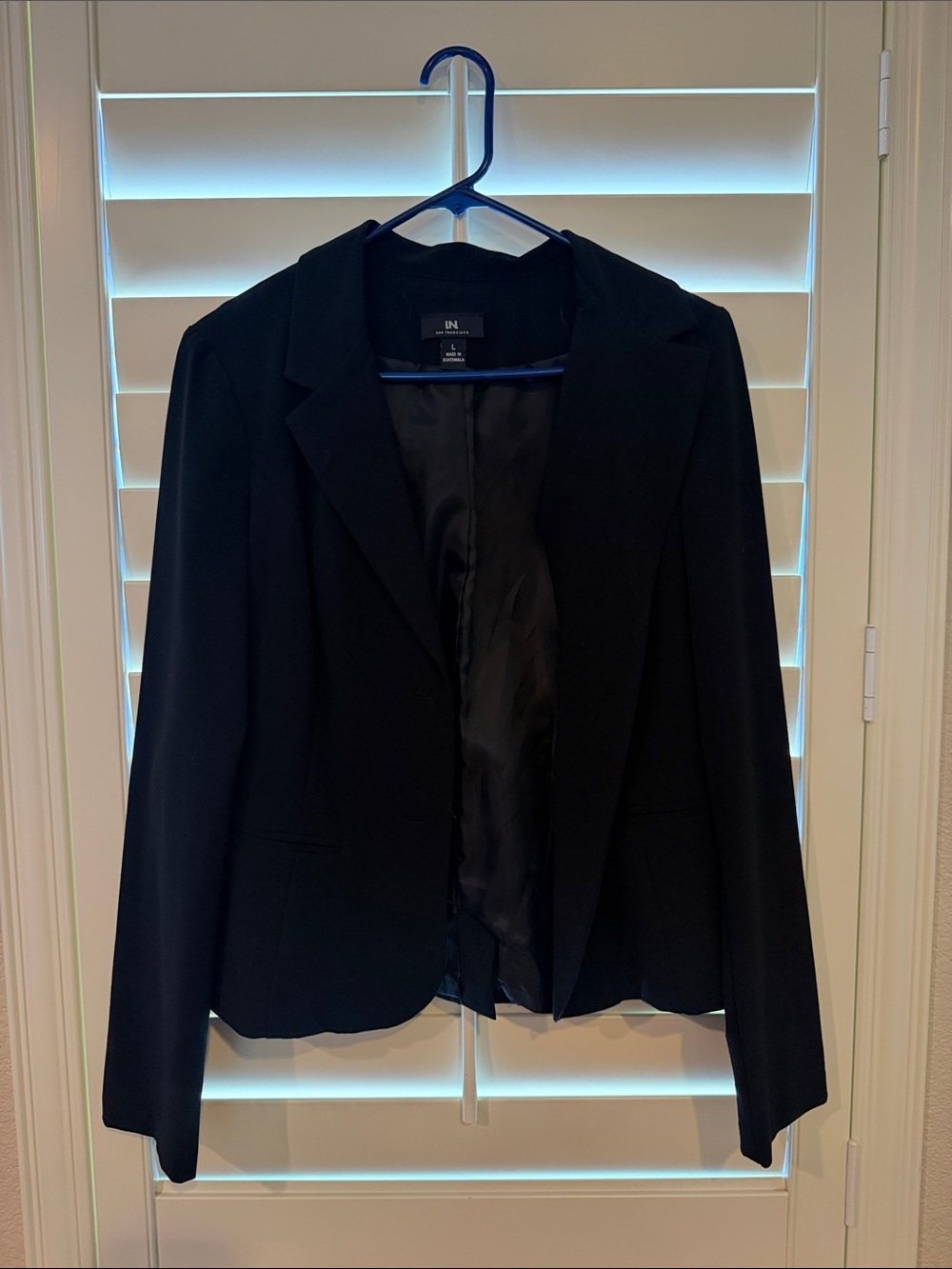I.N. San Francisco Black Women's Tailored Blazer Jacket